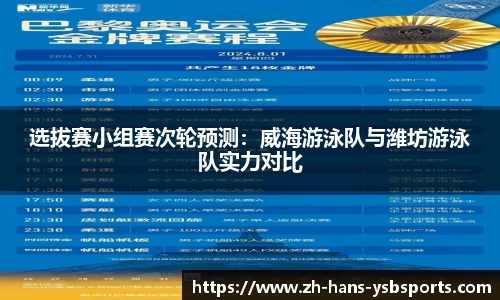 选拔赛小组赛次轮预测:威海游泳队与潍坊游泳队实力对比